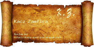 Kacz Zamfira névjegykártya